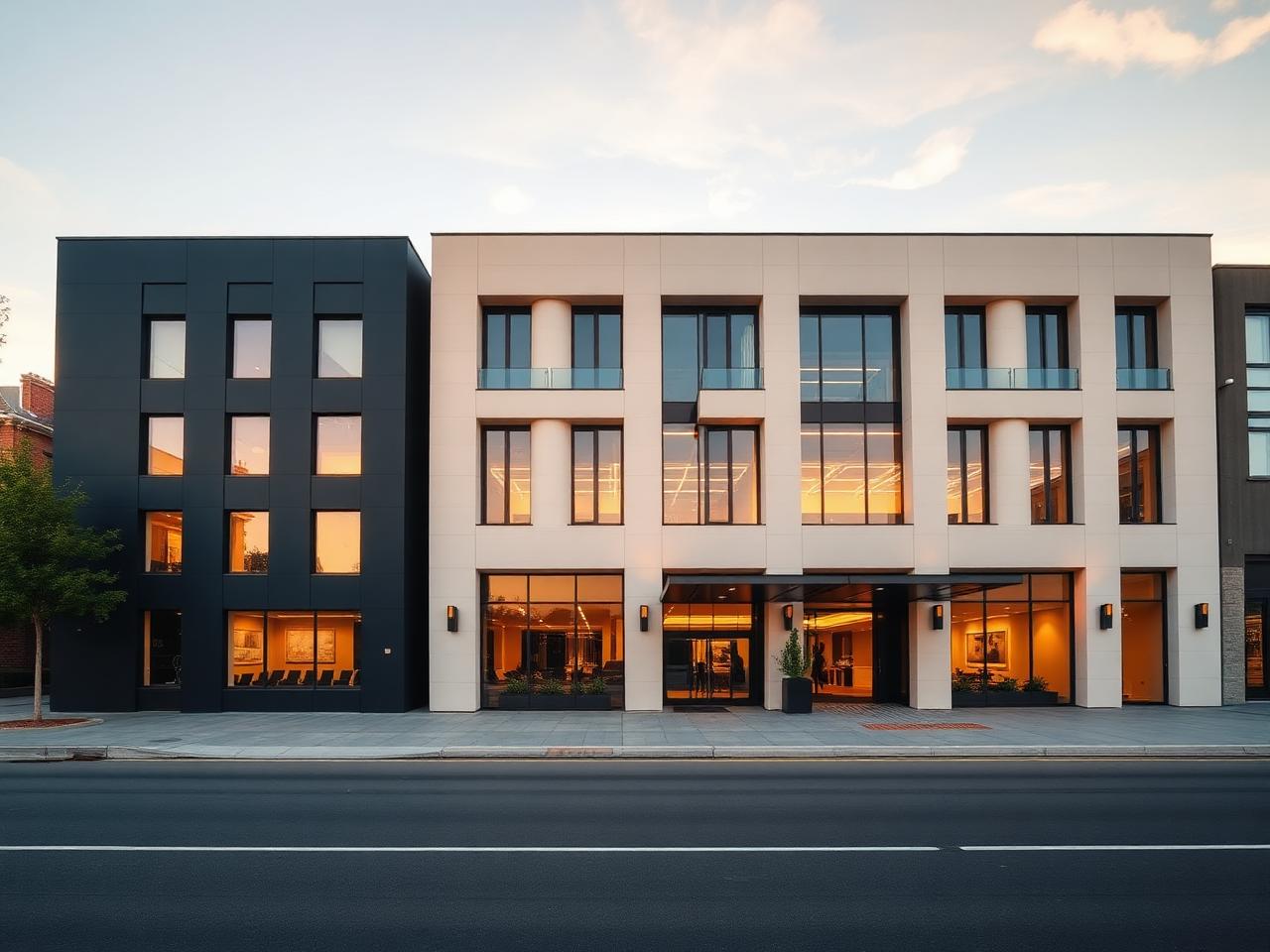 Elegant modern building exterior
